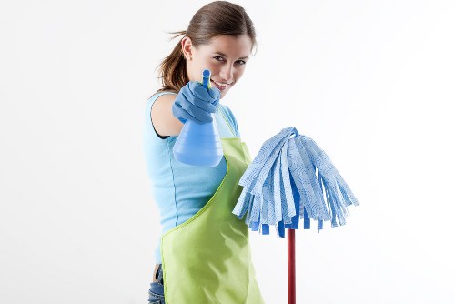 Office cleaning team working in a Richmond upon Thames workspace