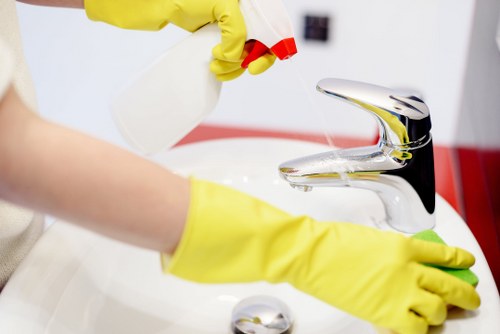 Regular domestic cleaning for a kitchen and living space in Richmond upon Thames