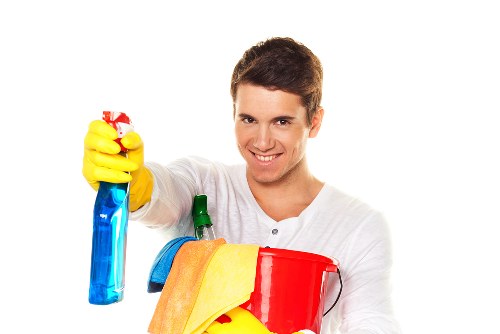 Rug inspection and stain treatment before deep cleaning
